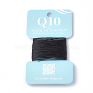 DIY Jewelry Findings, Nylon Thread, Black, 0.1mm, about 6m/roll(NWIR-S006-01)