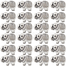 80Pcs Tibetan Style Alloy Beads, Elephant, Antique Silver, 12.5x8x5mm, Hole: 1mm(TIBEB-SC0001-26)