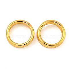 Brass Split Rings, Double Loops Jump Rings, Real 18K Gold Plated, 6x2mm, Inner Diameter: 5mm, Single Wire: 0.7mm, 170pcs/20g(KK-N254-37G)