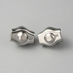304 Stainless Steel Single Bolt Wire Rope Clips, Cable Clamp, Stainless Steel Color, 15x17.5x5.5mm(FIND-WH0110-498)