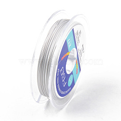 Tiger Tail Beading Wire, 7-Strand Bead Stringing Wire, Nylon Coated Stainless Steel Wire, Silver, 24 Gauge, 0.5mm, about 32.8 Feet(10m)/roll(TWIR-R007-0.5mm-02)