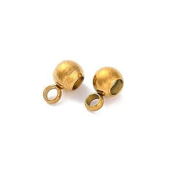 Ion Plating(IP) 202 Stainless Steel Beads, with Rubber Inside, Slider Beads, Rondelle, Golden, 6x4x3mm, Hole: 1.6mm, Rubber Hole: 0.8mm