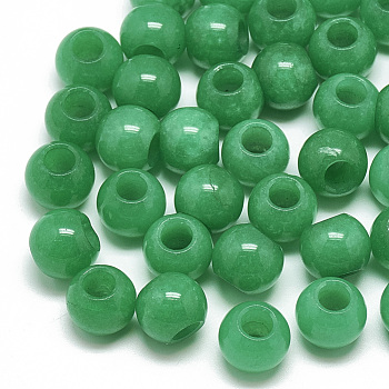 Dyed Natural Malaysia Jade Beads, Large Hole Beads, Rondelle, 12x10mm, Hole: 5mm