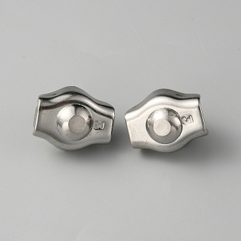 304 Stainless Steel Single Bolt Wire Rope Clips, Cable Clamp, Stainless Steel Color, 15x17.5x5.5mm