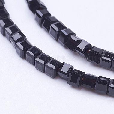 2mm Black Cube Glass Beads
