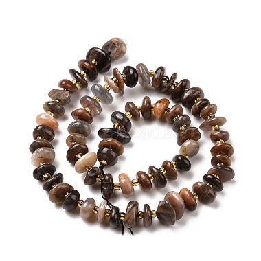 Natural Black Sunstone Beads Strands(G-D480-A03)-2