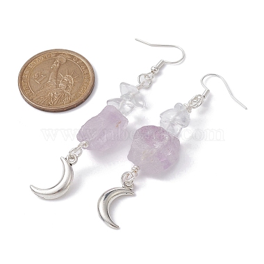 Natural Mixed Gemstone Chips Dangle Earrings(EJEW-JE05433)-4
