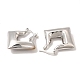 Rack Plating Brass Rhombus Hoop Earrings for Women(EJEW-G342-01P)-2