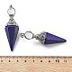 Dyed Natural Lapis Lazuli Faceted Cone Big Pendants(G-P552-04P-02)-3