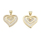 Brass Micro Pave Clear Cubic Zirconia Pendants(KK-G431-07G)-1