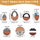 Elite 14Pcs 7 Styles Opaque Resin & Walnut Wood Pendants(RESI-PH0001-99)-2