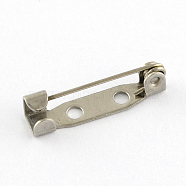 304 Stainless Steel Pin Brooch Back Bar Findings, Stainless Steel Color, 19x5x5mm, Pin: 0.8mm(X-STAS-Q184-01)
