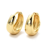 Brass Chunky Hoop Earrings for Women, Cadmium Free & Nickel Free & Lead Free, Real 18K Gold Plated, 13.5x6mm, Pin: 0.8mm(EJEW-G297-20G)