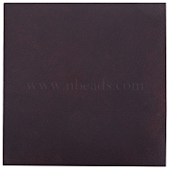 Leather Fabric, Leather Sheet for DIY Handmade Clothing Label, Handbag, Coconut Brown, 25x25x0.2cm(DIY-WH0002-79B-01)