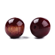 Resin Beads, Imitation Gemstone, Round, Purple, 12x11.5mm, Hole: 1.5~3mm(RESI-N034-01-M04)