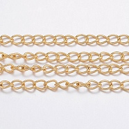 Ion Plating(IP) 304 Stainless Steel Curb Chains, for Jewelry Making, Soldered, Golden, 3.5x2.5x0.5mm(X-CHS-H017-03G-10M)