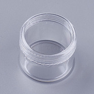 20G Plastic Portable Facial Cream Jar, Empty Refillable Cosmetic Containers, with Screw Lid, Clear,37x31mm(X-MRMJ-WH0011-J03)