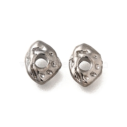 Brass Beads, Cadmium Free & Nickel Free & Lead Free, Irregular, Gunmetal, 5x6.5x1.5mm, Hole: 1.6mm(KK-B127-07B)