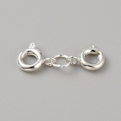 Stainless Steel Double Spring Ring Clasps, Silver, 17mm, Clasp: 6x1.5mm(STAS-WH0036-16S)