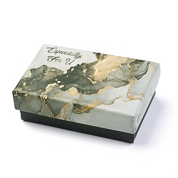 Cardboard Jewelry Boxes, with Sponge Inside, for Jewelry Gift Packaging, Rectangle with Word Specially for U, Slate Gray, 7.9x5.1x2.65cm(CON-P008-A01-04)