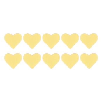 Silicone Beads, DIY Nursing Necklaces Making, Heart, Yellow, 14x14mm, 10pcs/bag