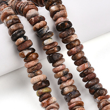 Natural Brecciated Jasper Beads Strands, Nuggets, 9~13.5x8~12x3~6.5mm, Hole: 1.2mm, about 86~91pcs/strand, 14.96~15.55''(38~39.5cm)