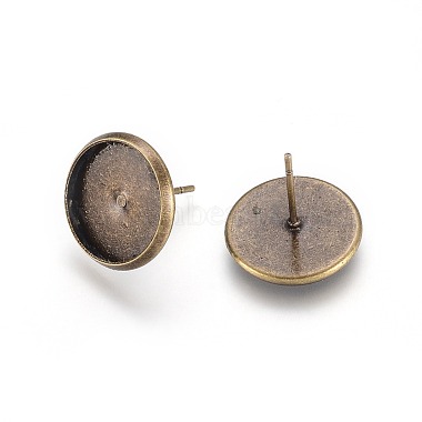 Brass Stud Earring Settings(KK-E589-14mm-AB-NR)-2