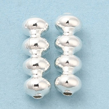 925 Sterling Silver Plated Tube Brass Beads