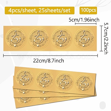 autocollants en relief auto-adhésifs en feuille d'or(DIY-WH0575-042)-2