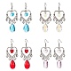 Tibetan Style Alloy Heart Chandelier Earrings(EJEW-JE05426)-1