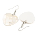 boucles d'oreilles pendantes en laiton plaqué or avec coquillage blanc naturel(EJEW-N055-52E)-2