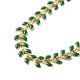 Enamel Ear of Wheat Link Chains Bracelet(BJEW-P271-02G-07)-2