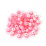 Pink Round Resin Beads(RESI-YW0001-02F)