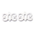 Brass Pendants, Long-Lasting Plated, Adinkra Symbols HYE WON HYE, Platinum, 17.3x20.5x1mm, Hole: 1.5mm(KK-J278-09P)