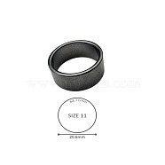 Synthetic Hematite Plain Band Rings, Inner Diameter: 20.6mm(BK4832-6)