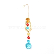 Colorful Glass Hanging Crystal Pendant Ornament, with Iron Finding, for Window Home Decoration, Colorful, 310mm(HJEW-TAC0012-19)