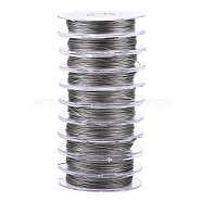 201 Stainless Steel Wire, Stainless Steel Color, 0.38mm, about 32.8 Feet(10m)/roll, 10 rolls/group(TWIR-Q003-0.38mm-01)