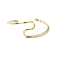 Rack Plating Brass Cuff Bangles, Open Bangles for Women, Cadmium Free & Lead Free, Real 18K Gold Plated, 1/8~1-1/8 inch(0.3~2.85cm), Inner Diameter: 2-5/8x2-1/8 inch(6.7x5.3cm)(BJEW-A137-09G)