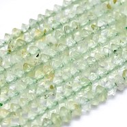 Natural Prehnite Beads Strands, Faceted, Bicone, 2.5~3x1.5~2mm, Hole: 0.5mm, about 250pcs/Strand, 14.96 inch(38cm)(G-F686-10A-02)