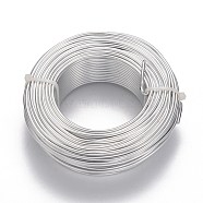 Round Aluminum Wire, Bendable Metal Craft Wire, for DIY Jewelry Craft Making, Silver, 10 Gauge, 2.5mm, 35m/500g(114.8 Feet/500g)(AW-S001-2.5mm-01)