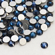 Glass Flat Back Rhinestone, Grade A, Back Plated, Faceted, Half Round, Montana, SS5, 1.7~1.8mm, 1440pcs/bag(RGLA-C002-SS5-207)