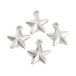 CCB Plastic Pendant, Star, Platinum, 23.5x20.5x7.5mm, Hole: 2.5mm, about 472pcs/500g(CCB-S164-21P)