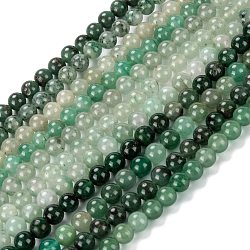 Natural Green Aventurine Beads Strands, Round, 6mm, Hole: 1mm, about 68pcs/strand, 15.75 inch(40cm)(G-E380-02-6mm)
