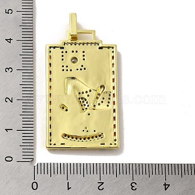 Brass Micro Pave Cubic Zirconia Pendants with Enamel(KK-H458-03G-21)-3