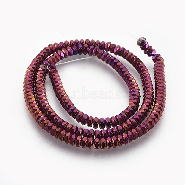 Electroplated Non-magnetic Synthetic Hematite Bead Strand(G-E498-13)-2