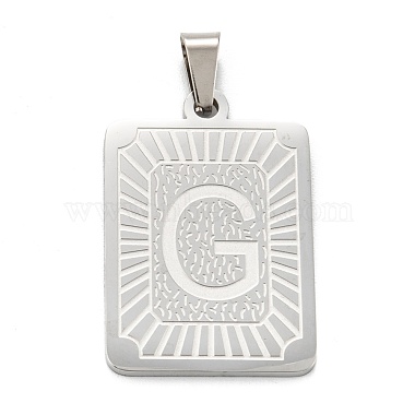 Stainless Steel Color Rectangle 304 Stainless Steel Pendants