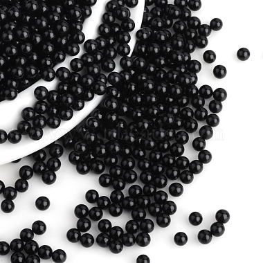 2mm Black Round Acrylic Beads
