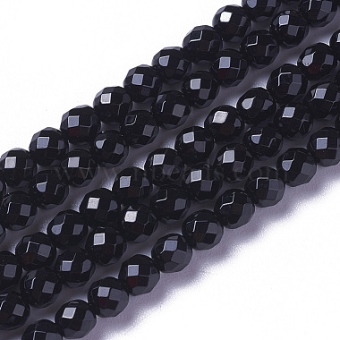 Black Round Black Onyx Beads
