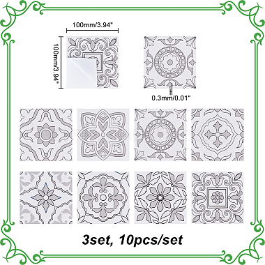 pegatinas decorativas de piso mate mandala de pvc(AJEW-WH0332-39)-2