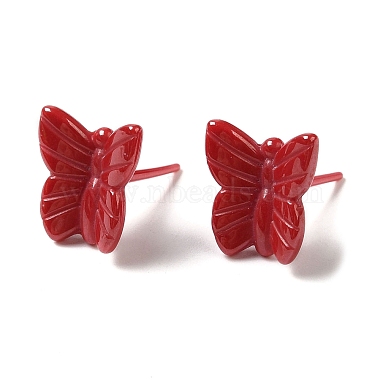 Hypoallergenic Bioceramics Zirconia Ceramic Butterfly Stud Earrings(EJEW-C065-01)-3